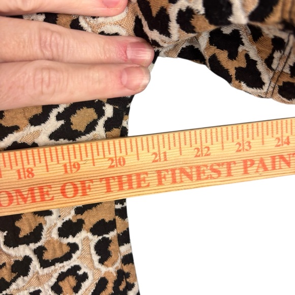 Maeve by Anthropologie Knit Leopard Jacquard Boxy Tee - Sz M - Picture 4 of 10